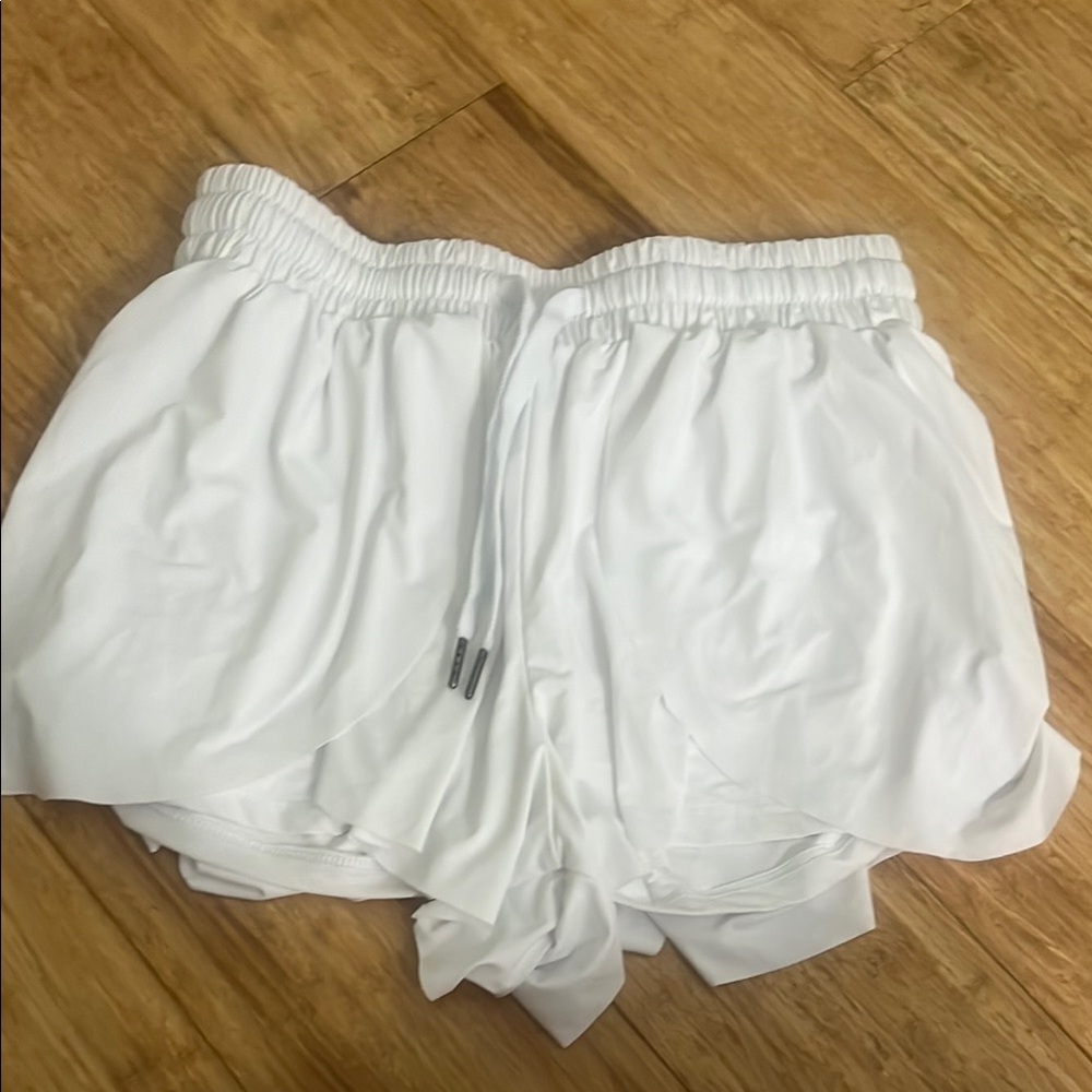 Women's White Athletic Shorts